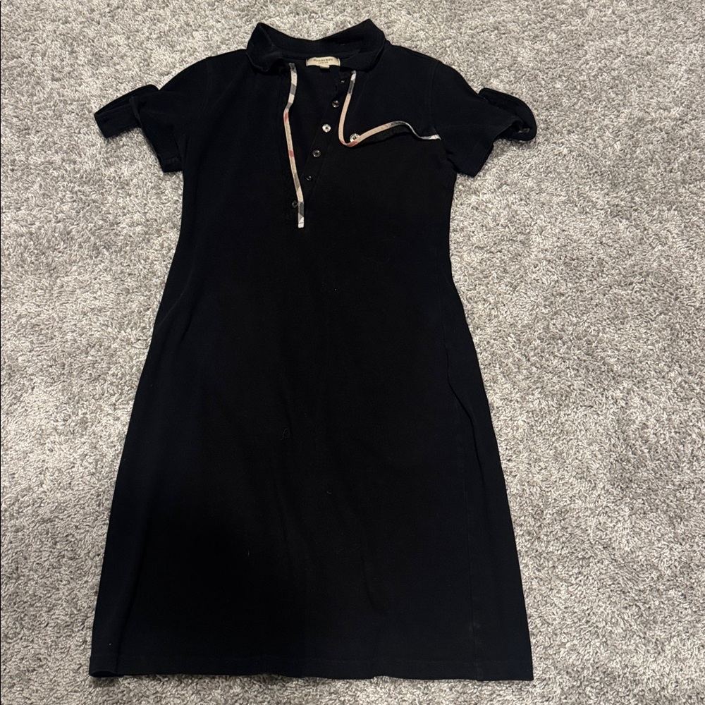 Burberry Black Dress with Button Details